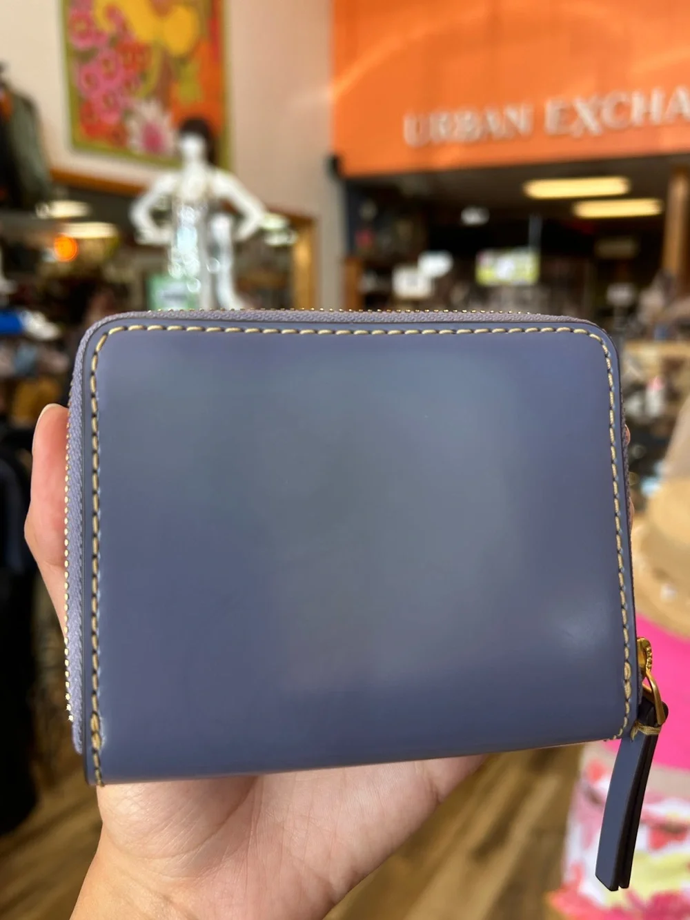 Tory Burch Purple Britten Patent Bifold Wallet